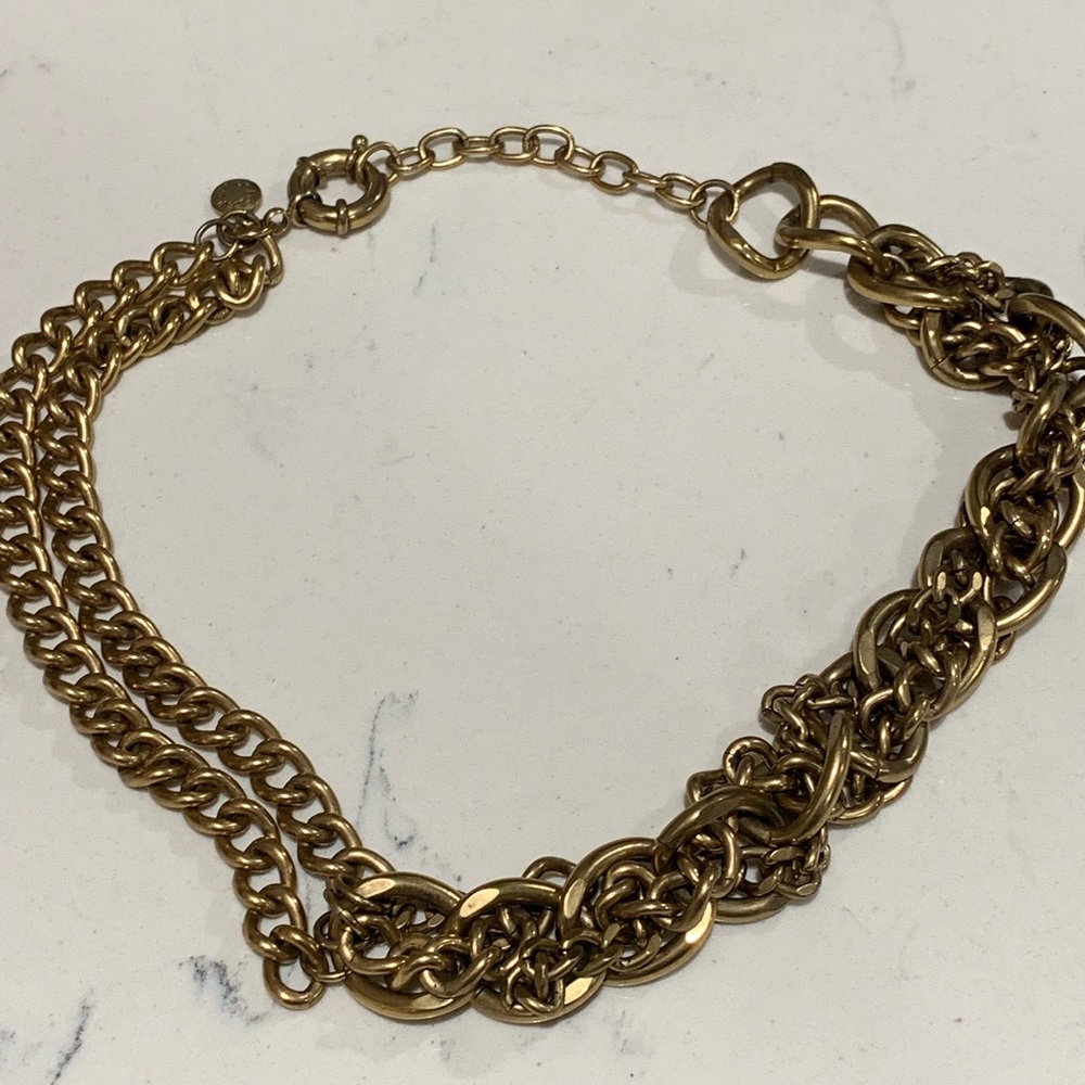JCrew brass statement necklace - Picture 2 of 4